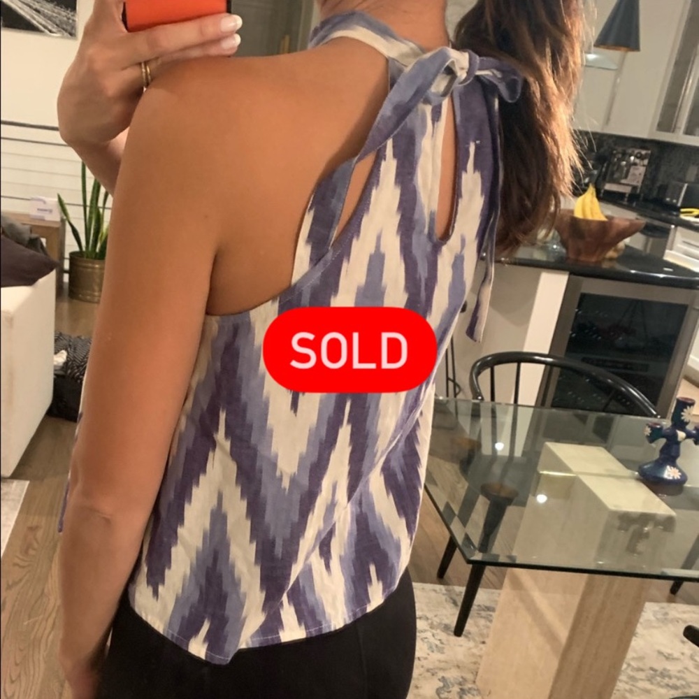 Aztec print halter top